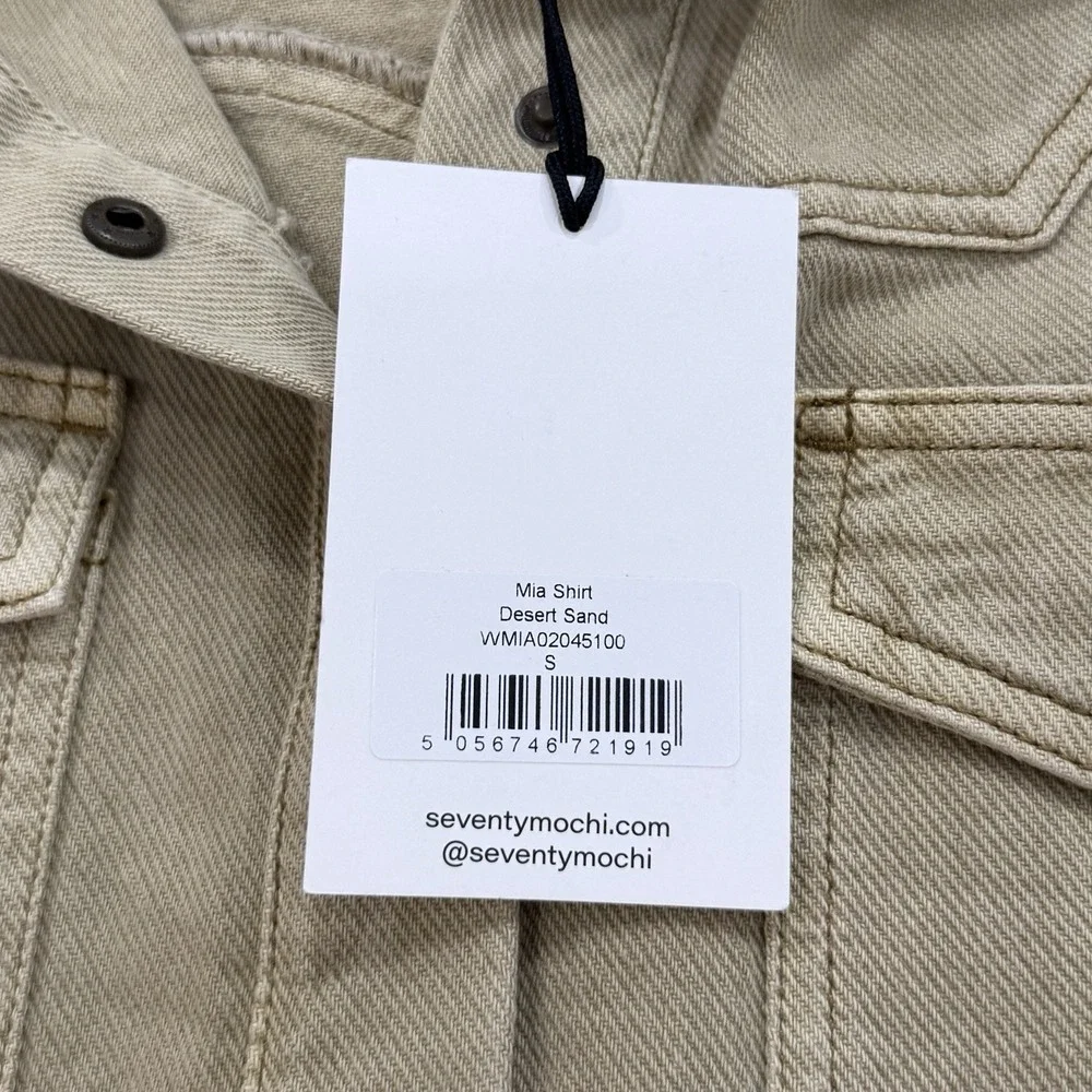 Seventy + Mochi Mia Shirt S NWT Desert Sand Organic Cotton Country Western